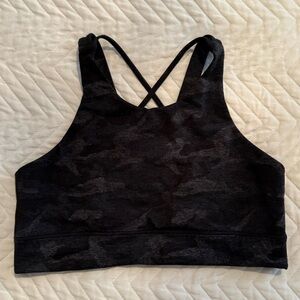 Vuori Elevation Bra Black Camo Strappy Sports Bra XL